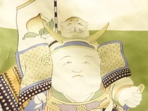 アンティーク　桃太郎模様男児着物